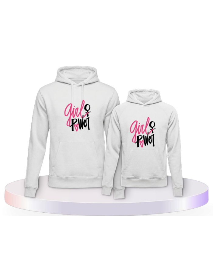 Eltern-Kind Partnerlook Girl Power | Paarpulli
