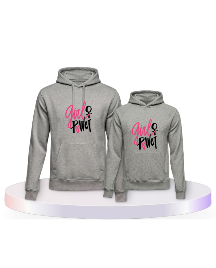 Eltern-Kind Partnerlook Girl Power | Paarpulli