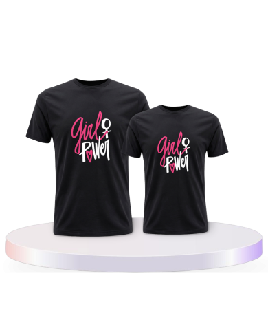 Eltern-Kind Partnerlook Girl Power für | Paarpulli