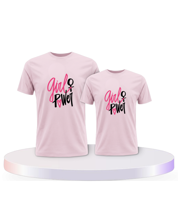 Eltern-Kind Partnerlook Girl Power für | Paarpulli