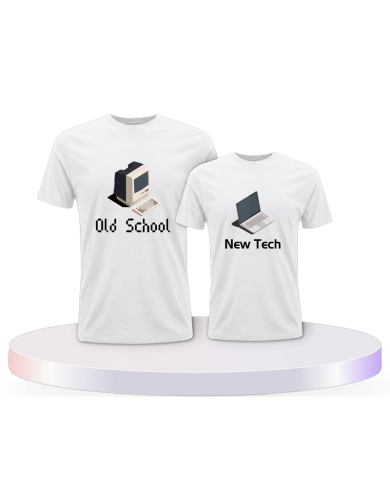 Old School New Tech Partner Outfit für Groß und Klein | Paarpulli