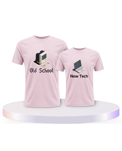 Old School New Tech Partner Outfit für Groß und Klein | Paarpulli