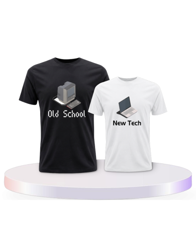Old School New Tech Partner Outfit für Groß und Klein | Paarpulli