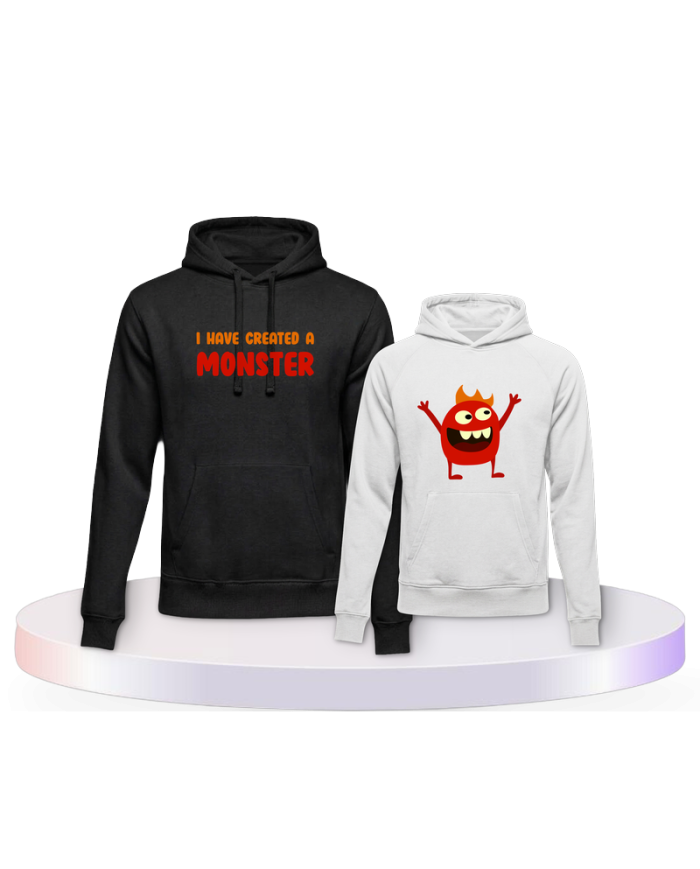I've created a monster Couple Hoodies kaufen | Paarpulli