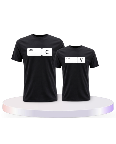 Strg C und Strg V im Button Design. für Eltern-Kind | Paarpulli