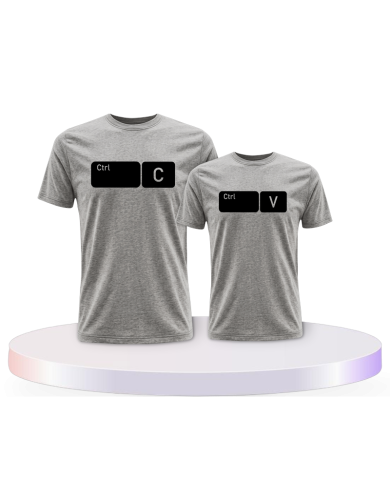 Strg C und Strg V im Button Design. für Eltern-Kind | Paarpulli