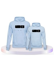 Strg C und Strg V im Button Design Mutter & Kind Hoodies | Paarpulli
