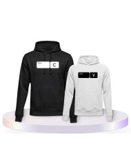 Strg C und Strg V im Button Design Mutter & Kind Hoodies | Paarpulli