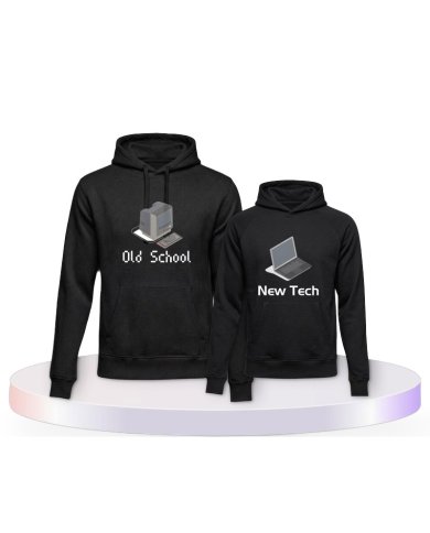 Old School New Tech Partner Outfit für Groß und Klein | Paarpulli