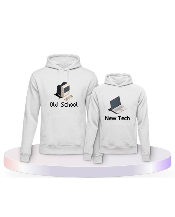 Old School New Tech Partner Outfit für Groß und Klein | Paarpulli