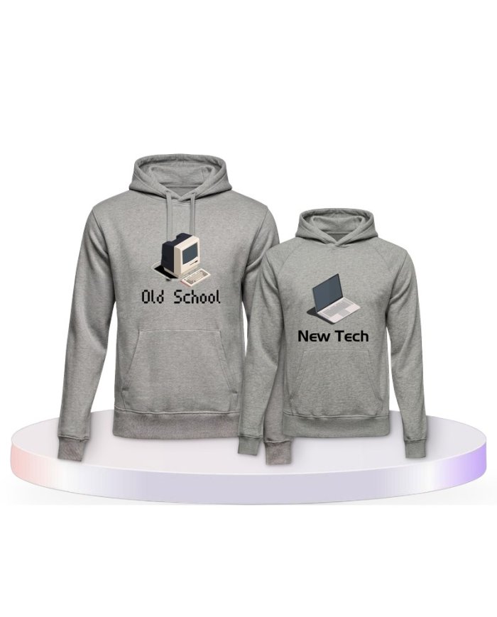 Old School New Tech Partner Outfit für Groß und Klein | Paarpulli