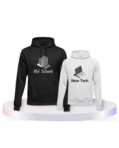 Old School New Tech Partner Outfit für Groß und Klein | Paarpulli