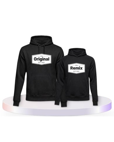 The Original the Remix mit Wunschdatum Mutter und Kind Hoodies |.