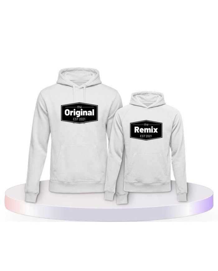 The Original the Remix mit Wunschdatum Mutter und Kind Hoodies |.