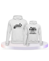 Gemeinsamer Look: Du bist der Hammer Vater Kind Hoodies | Paarpulli