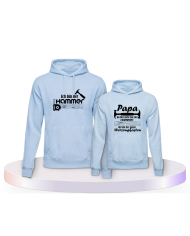 Gemeinsamer Look: Du bist der Hammer Vater Kind Hoodies | Paarpulli