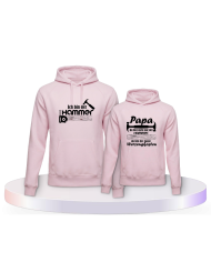 Gemeinsamer Look: Du bist der Hammer Vater Kind Hoodies | Paarpulli