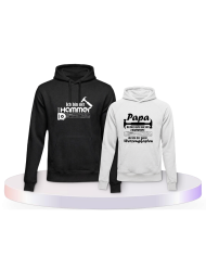 Gemeinsamer Look: Du bist der Hammer Vater Kind Hoodies | Paarpulli