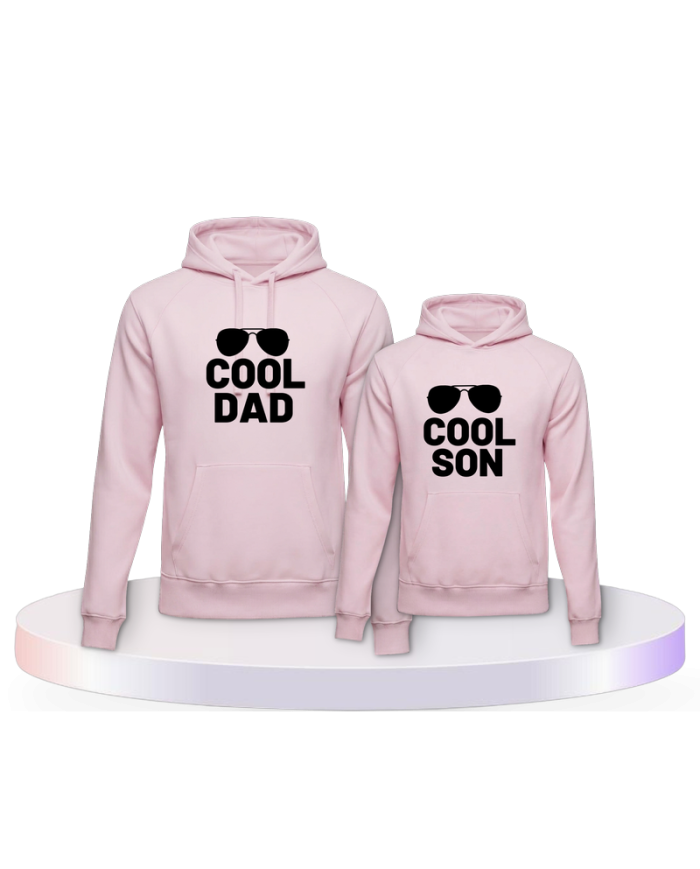 Gemeinsamer Look: Cool Dad und Cool Son Vater Sohn Hoodies | Paarpulli