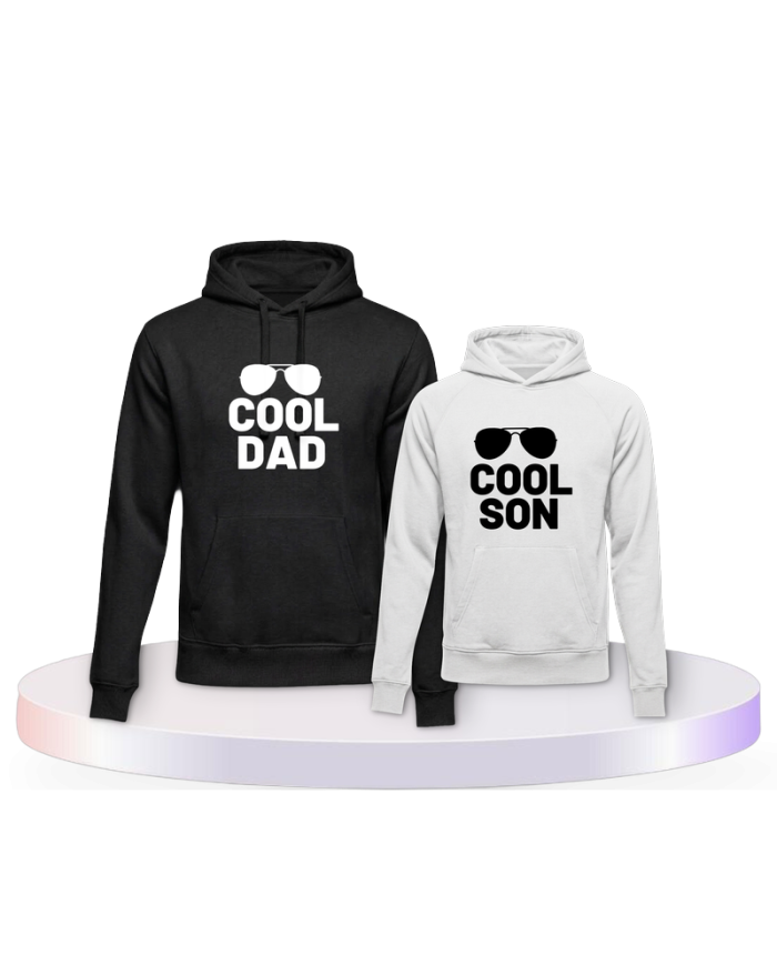 Gemeinsamer Look: Cool Dad und Cool Son Vater Sohn Hoodies | Paarpulli