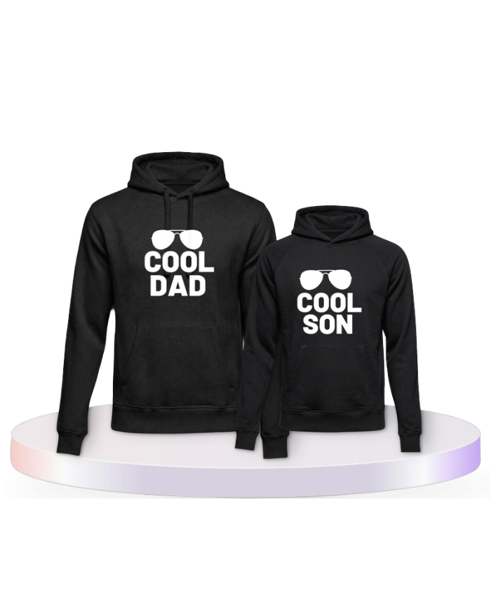 Gemeinsamer Look: Cool Dad und Cool Son Vater Sohn Hoodies | Paarpulli