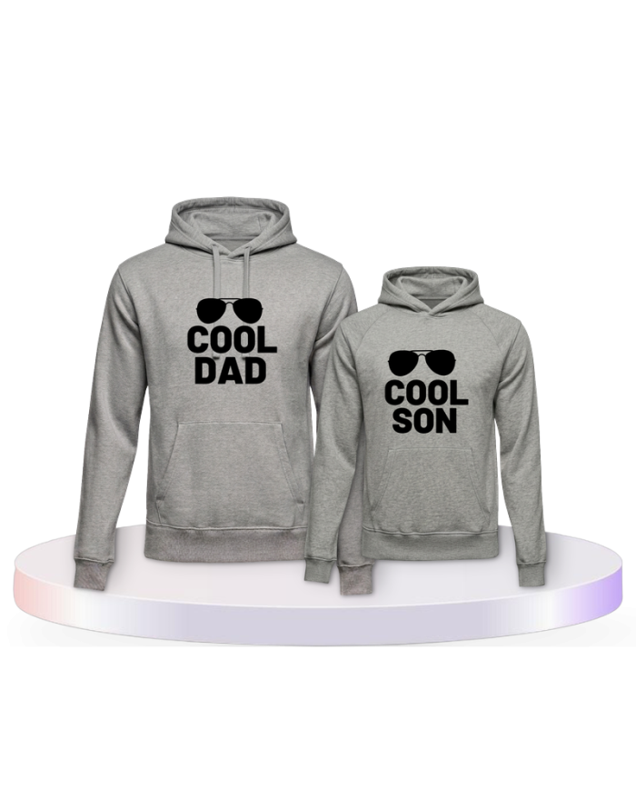 Gemeinsamer Look: Cool Dad und Cool Son Vater Sohn Hoodies | Paarpulli