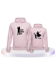 Partnerlook Hoodies mit My Hero My Dad Vater Sohn | Paarpulli