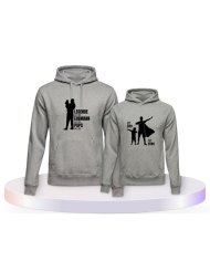 Partnerlook Hoodies mit My Hero My Dad Vater Sohn | Paarpulli
