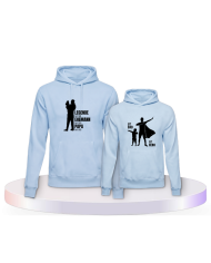 Partnerlook Hoodies mit My Hero My Dad Vater Sohn | Paarpulli