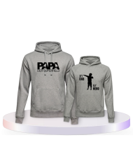 Partnerlook Hoodies mit Papa der Superheld Vater Sohn | Paarpulli
