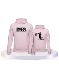 Partnerlook Hoodies mit Papa der Superheld Vater Sohn | Paarpulli