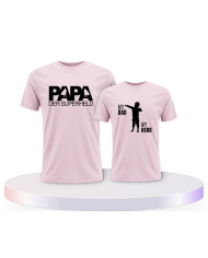 Papa der Superheld für Vater und Sohn Eltern-Kind T-Shirts | Paarpulli