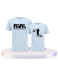 Papa der Superheld für Vater und Sohn Eltern-Kind T-Shirts | Paarpulli