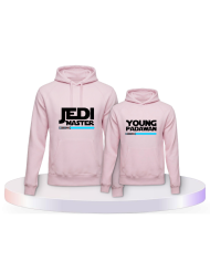 Jedi Master und Young Padawan Vater Kind Pärchen Hoodies | Paarpulli