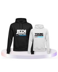 Jedi Master und Young Padawan Vater Kind Pärchen Hoodies | Paarpulli
