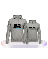 Jedi Master und Young Padawan Vater Kind Pärchen Hoodies | Paarpulli