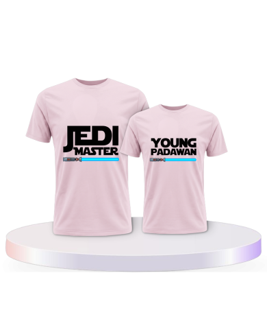 Eltern-Kind Partnerlook Jedi Master und Young Padawan für | Paarpulli