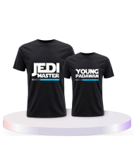 Eltern-Kind Partnerlook Jedi Master und Young Padawan für | Paarpulli