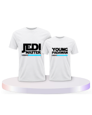 Eltern-Kind Partnerlook Jedi Master und Young Padawan für | Paarpulli