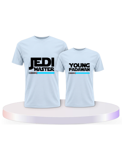 Eltern-Kind Partnerlook Jedi Master und Young Padawan für | Paarpulli