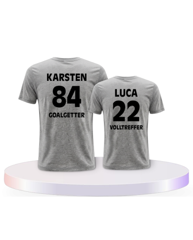Goalgetter und Volltreffer mit Wunschzahl und Name Vater | Paarpulli