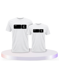 Ctrl C und Ctrl V Button Design für Eltern-Kind T-Shirts | Paarpulli