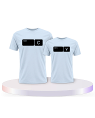 Ctrl C und Ctrl V Button Design für Eltern-Kind T-Shirts | Paarpulli