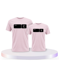 Ctrl C und Ctrl V Button Design für Eltern-Kind T-Shirts | Paarpulli