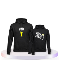 Pint und Half Pint Vater und Sohn Eltern-Kind Hoodies | Paarpulli