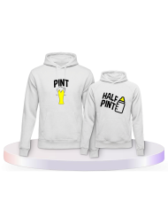 Pint und Half Pint Vater und Sohn Eltern-Kind Hoodies | Paarpulli