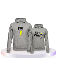 Pint und Half Pint Vater und Sohn Eltern-Kind Hoodies | Paarpulli