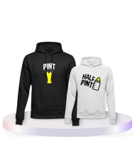 Pint und Half Pint Vater und Sohn Eltern-Kind Hoodies | Paarpulli