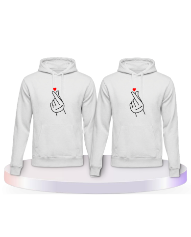 Fingerherzen Couple Hoodies kaufen | Paarpulli