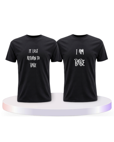 If lost return to babe Couple T-Shirts kaufen | Paarpulli